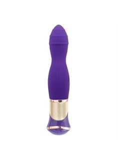 Фиолетовый вибратор ротатор ECSTASY Deluxe Rippled Vibe (20 см)