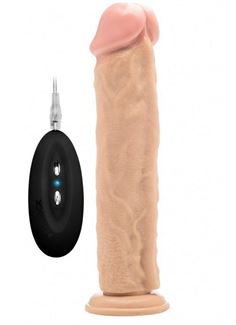 Телесный вибратор-реалистик Vibrating Realistic Cock 11 - 27,5 см.