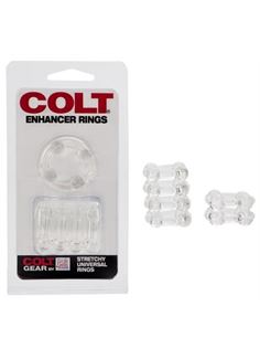 Комплект из 2 прозрачных эрекционных колец COLT Enhancer Rings