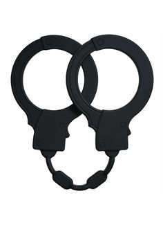 Чёрные силиконовые наручники Stretchy Cuffs Black