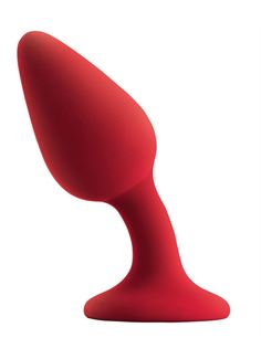 Красная анальная пробка Renegade Knock Knock Plug со смещенным центром тяжести (11,9 см)