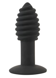 Черная анальная вибропробка Twist Butt Plug (10,7 см)