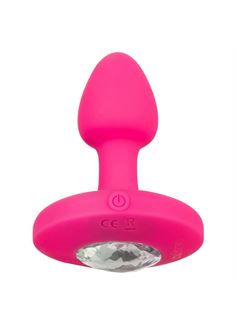 Розовая анальная вибропробка Cheeky Gems Small Rechargeable Vibrating Probe (7,5 см)