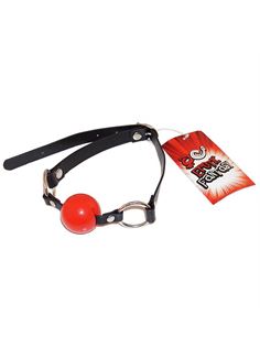 Силиконовый красный кляп-шарик на ремне Red Ballgag