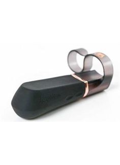 Черный вибромассажер-насадка на пальчик DiGiT (9 см)