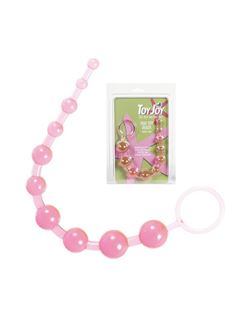 Розовые анальные шарики Thai Toy Beads (25 см)