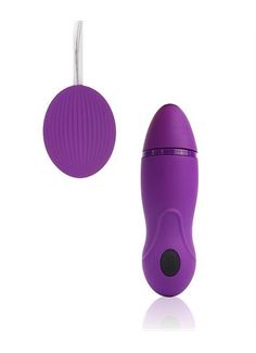 Фиолетовое виброяйцо Cosmo с пультом управления вибрацией