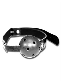 Чёрный пластиковый кляп-шар Breathable Ball Gag