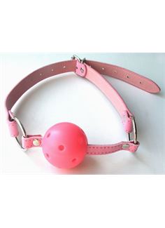 Розовый пластиковый кляп-шарик Ball Gag