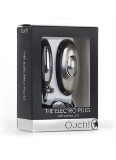 Анальная втулка Ouch! - Electro Plug с электростимуляцией (8 см)