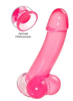 Розовый реалистичный фаллоимитатор Fush (18 см)