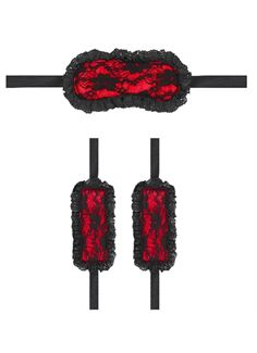 Красно-черный игровой набор Introductory Bondage Kit №7