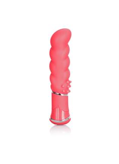 Розовый вибромассажер Power Play Power G - 11,5 см.