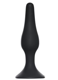 Чёрная малая анальная пробка Slim Anal Plug Small - 10,5 см.