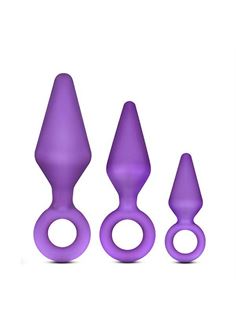 Фиолетовый набор из 3 анальных втулок CANDY RIMMER KIT