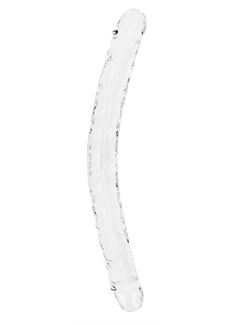Прозрачный двусторонний фаллоимитатор RealRock Crystal Clear Dong 18" (45 см)