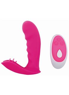 Малиновый клиторально-вагинальный стимулятор Strapless Strap-on (11,9 см)