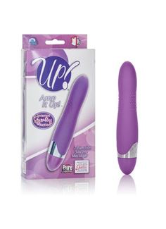 Фиолетовый вибромассажер Amp it Up! 7-Function Silicone Massager - 14 см.