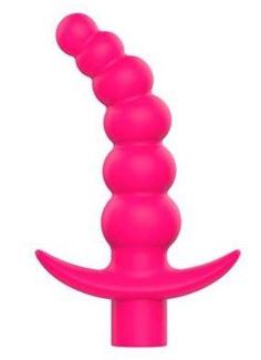 Розовая вибрирующая анальная елочка Sweet Toys (10,8 см)