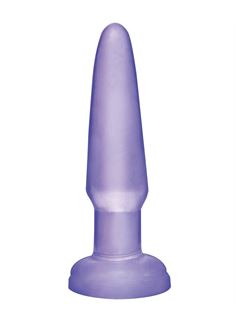 Фиолетовая анальная пробка Beginners Butt Plug - 10,9 см.