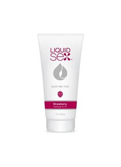 Съедобная смазка с согревающим эффектом и ароматом клубники Liquid Sex - Tingling Gel for Her Strawberry (56 гр)