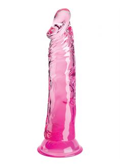 Розовый фаллоимитатор без мошонки на присоске 8’’ Cock (21,8 см)