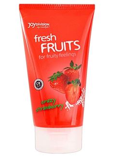 Гель-лубрикант на водной основе с ароматом клубники FreshFRUITS Сrazy Strawberry - 150 мл.
