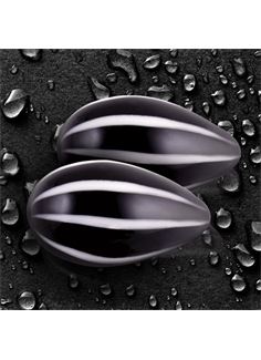 Черные стеклянные вагинальные шарики CRYSTAL KEGEL EGGS