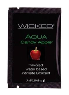 Лубрикант с ароматом сахарного яблока Wicked Aqua Candy Apple (3 мл)