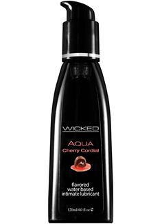 Лубрикант WICKED AQUA Cherry Cordial с ароматом вишневого ликера (120 мл)
