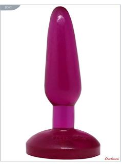 Малиновая гелевая анальная пробка HONEY DOLLS (16 см)