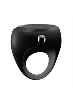 Черное эрекционное кольцо Miao Lian с вибрацией