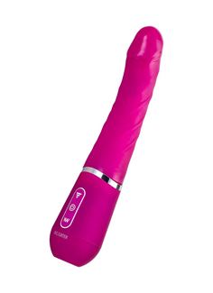 Розовый нереалистичный вибратор Ailighter Smart Telescopic Lover (27,1 см)