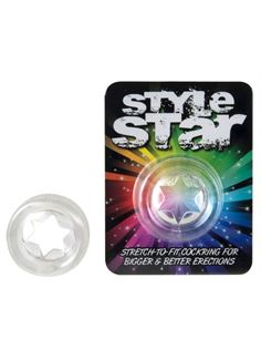 Прозрачное эрекционное кольцо Style Star