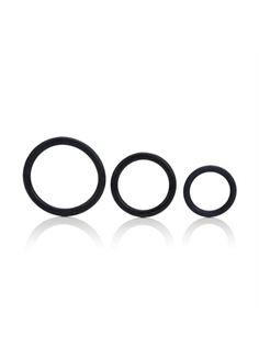 Набор чёрных эрекционных колец Tri-Ring
