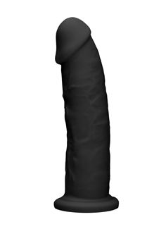 Черный фаллоимитатор Silicone Dildo Without Balls (22,8 см)