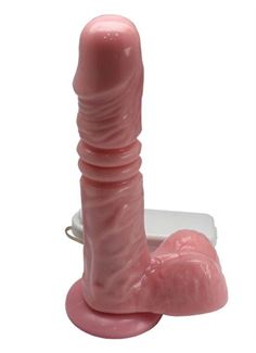 Телесный фрикционный вибратор DILDO REALISTIC (18 см)