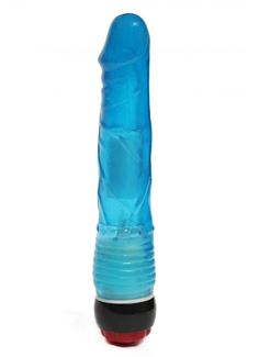 Голубой вибратор реалистик (21,5 см)