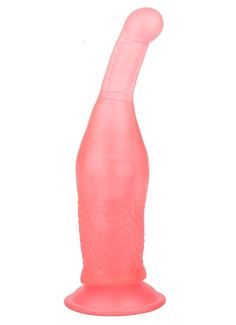 Розовый анальный стимулятор на присоске (16,5 см)