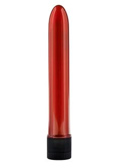 Красный вибратор RETRO ULTRA SLIMLINE (17 см)