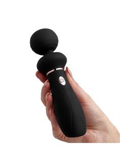 Черный вибратор So Divine Relax Portable Massage Wand (24 см)