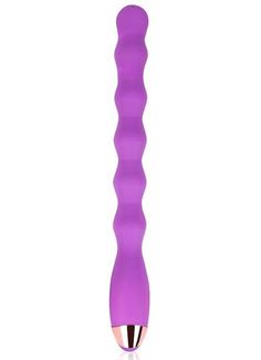 Фиолетовый ребристый вибромассажер (30,5 см)