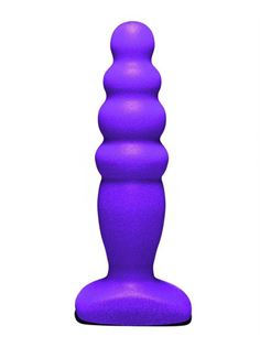 Фиолетовый анальный стимулятор Small Bubble Plug - 11 см.
