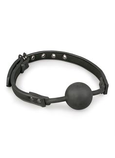 Черный кляп-шар Easytoys Ball Gag With Silicone Ball