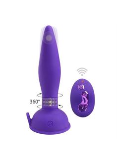 Фиолетовый анальный вибратор Remote Control Anal Plug (17,5 см)