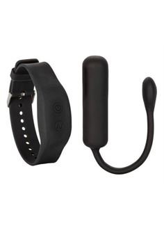 Черное виброяйцо с браслетом-пультом Wristband Remote Petite Bullet