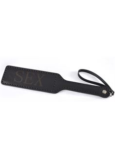 Черная гладкая шлепалка SEX (35 см)