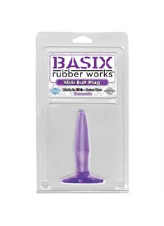 Анальная пробка фиолетовая BASIX - 11,4 см.