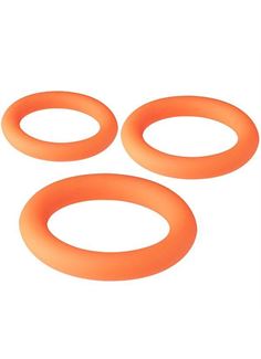 Набор из 3 оранжевых эрекционных колец NEON STIMU RING SET