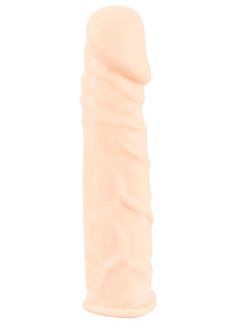 Удлиняющая насадка на пенис с вибрацией Silicone Extension Vibrating (19 см)